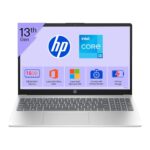 HP 15 Consumer Series Laptop, Intel Core i3-1315U (13th Gen) 16GB DDR4 RAM,512GB NVMe SSD/ 15.6'' FHD Anti-Glare, Micro-Edge, Win11, M365 Basic(1yr)* Office24, Silver,1.59kg, FHD Camera-15-fd0668TU