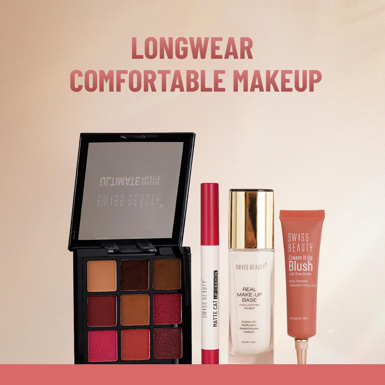 Swiss Beauty Cream It Up Blush | Highly pigmented | Super-blendable | Long-lasting | Enriched with Shea Butter | Multipurpose | Shade-03 Cheeky Peach, 10ml - Image 5