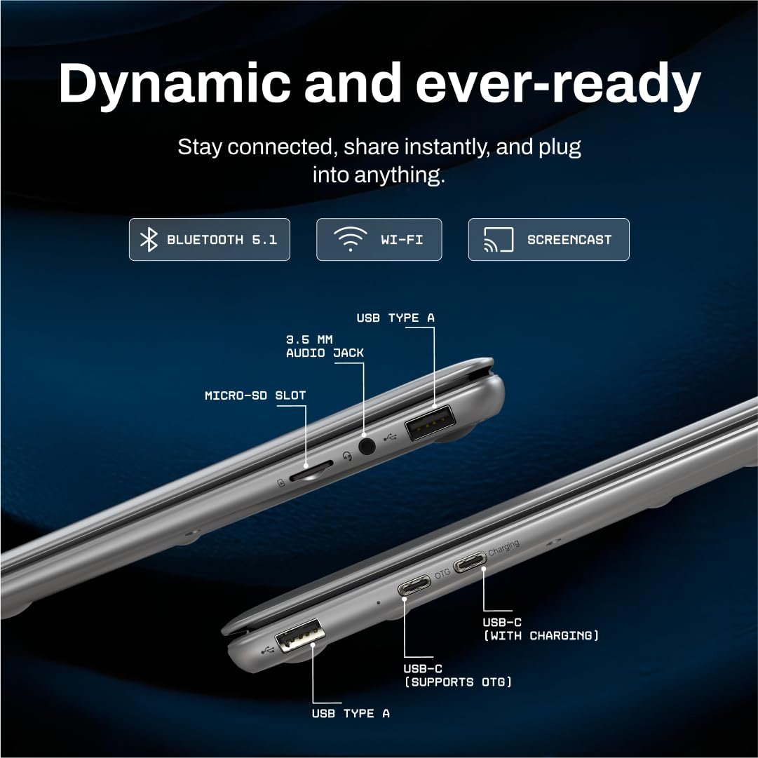 Primebook 2 Neo 2025 (New Launch) | 6GB RAM, 128GB Storage (Upgradable Upto 512GB) | MediaTek Helio G99 | Android 15 (PrimeOS3.0) | in-Built AI | 11.6” Thin & Light Laptop | Type-C, USB, MicroSD Ports - Image 9