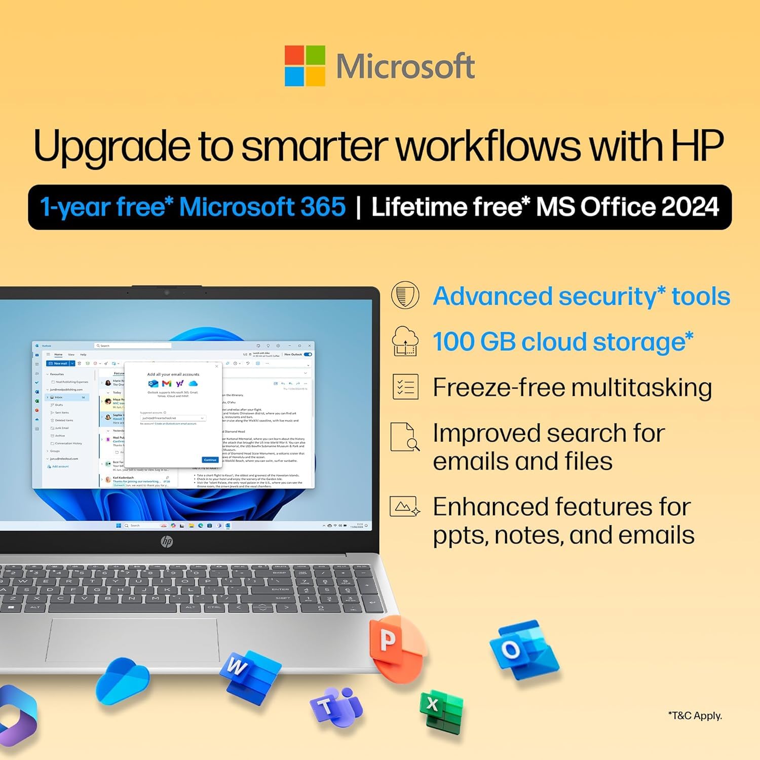 HP 15 Laptop, AMD Ryzen 7 7730U (16GB DDR4,512GB SSD) Anti-Glare, Micro-Edge,15.6''/39.6cm, FHD, Win11, M365 Basic(1yr),Office Home24,Silver,1.59kg,FHD Camera w/Privacy Shutter, Backlit KB, fc0390AU - Image 4