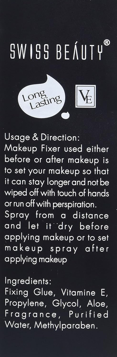 Swiss Beauty Long lasting Misty Finish Professional Makeup Fixer Spray for Face makeup | With Aloe Vera and Vitamin- E | Light weight, quick dry makeup Setting spray |70 ML| - Image 3