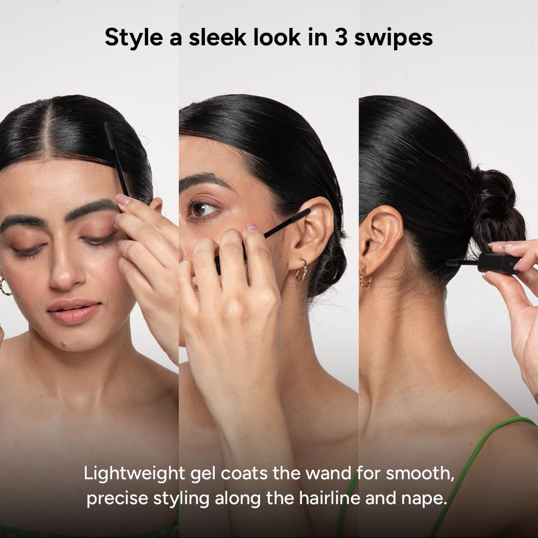 Arata Gel Based Hair Fix Stick | Derma Tested Hair Fixing stick for Women for Flyaways | Non-Greasy, No White Cast | Infused With Biotin & Hyaluronic Acid | For All Hair Types (15 ml) - Image 3