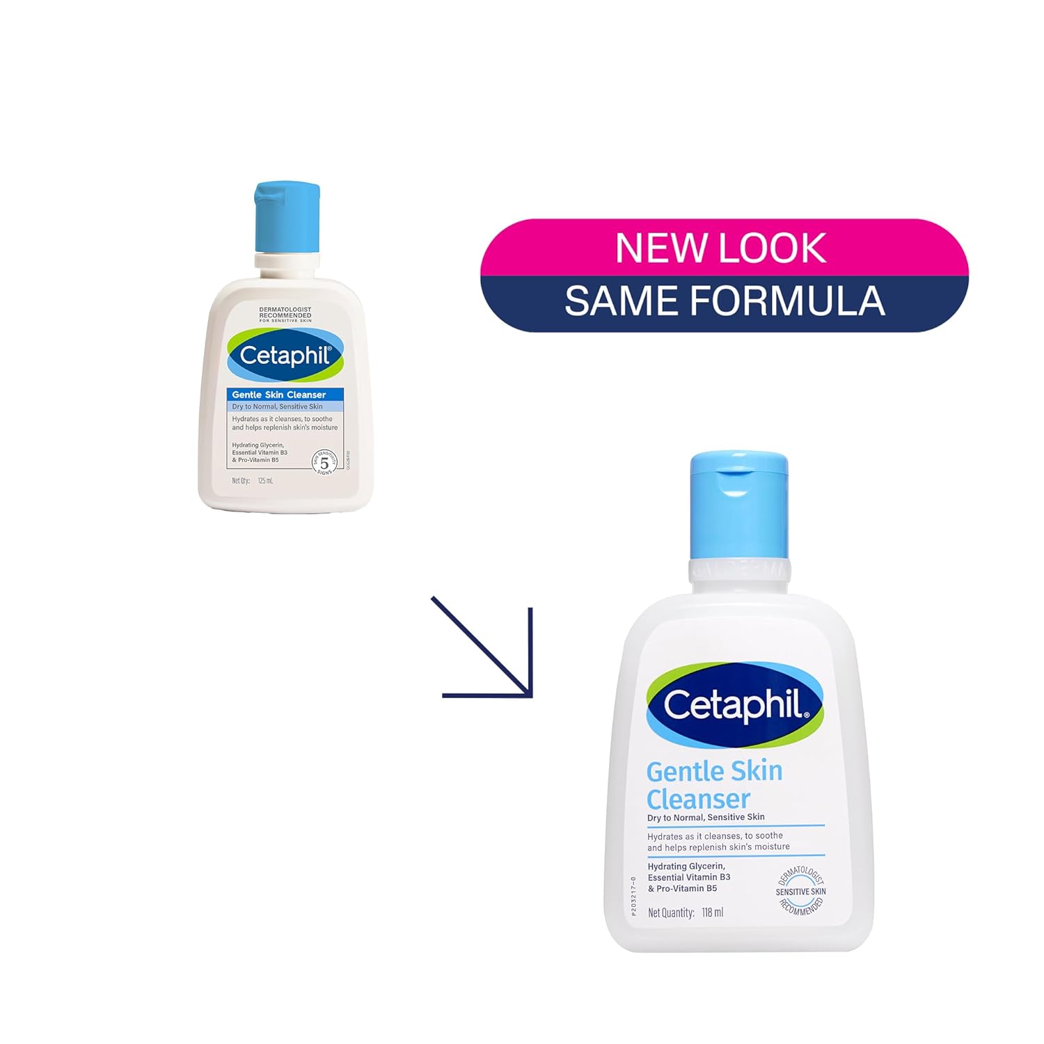 Cetaphil Gentle Skin Hydrating Face Wash 118ml, Paraben Free, Sulphate-Free Gentle Skin Hydrating Cleanser with Niacinamide, Vitamin B5 for Dry to Normal, Sensitive Skin - Image 2