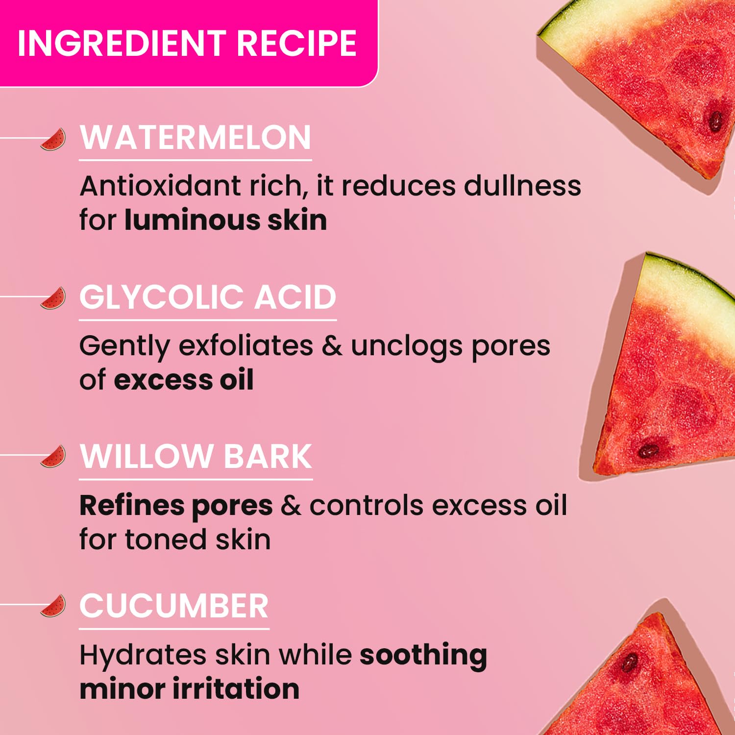 Dot & Key Watermelon SuperGlow Glycolic Face Pore Tightening Toner | for Glowing Skin | Alcohol Free, Toner for Uneven Skin Tone | For All Skin Types | 150 ml - Image 3